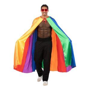Smiffys Unisex Adult Rainbow Costume Cape / Multicolored